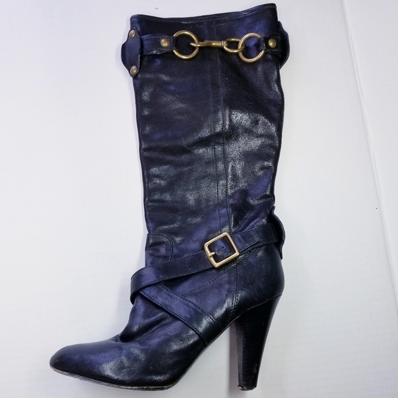 Coach | Knee Length‎ buckle Leather boots 7 - Picture 5 of 7